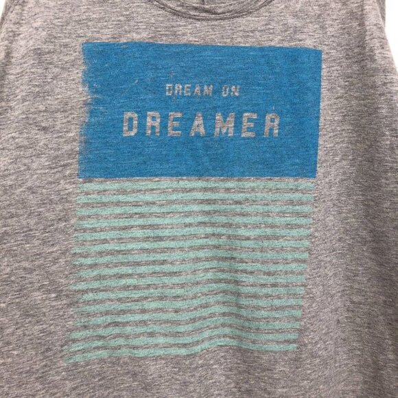 Old Navy Active Grey Blue graphic Tank top Dream On Dreamer women’s  Large - Picture 6 of 13